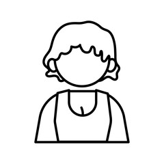 profession business girl worker avatar line style icon