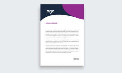 Simple creative modern letter head templates for your project design, Vector illustration.