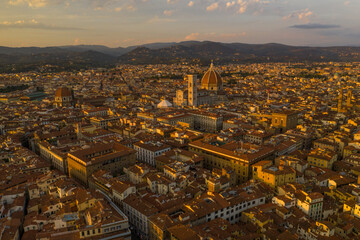 Florence Italy aerial view