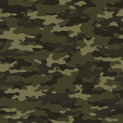 Camouflage military texture khaki pattern seamless print. Ornament