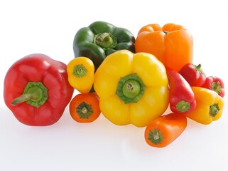 multicolor sweet peppers for eating and salad