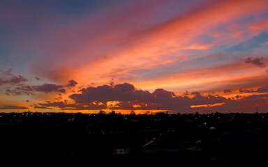 Atardecer en la ciudad de Querétaro, México 
