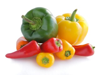 multicolor sweet peppers for eating and salad