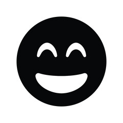 Grin beam Emoji Emoticon Vector Icon

