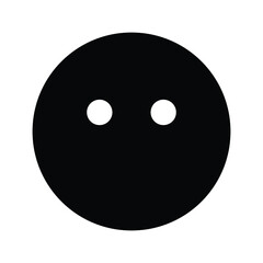 Meh blank emoticon Vector icon 