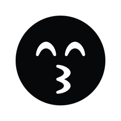 Kiss Beam Icon Emoji Emoticon Vector Icon
