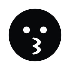 Fototapeta premium Kiss Beam Icon Emoji Emoticon Vector Icon