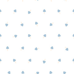 Seamless vector pattern with colorful mushrooms for decoration, textile, fabric, stationery, background