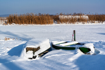 Zima w Narwiańskim Parku Narodowym, Podlasie, Polska © podlaski49
