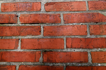 Obraz premium Old red bricks wall. Banner background