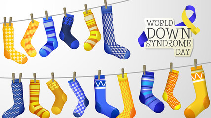 World Down Syndrome Day Socks Background