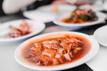 Roasted peking duck with soy Sauce, Chinese style