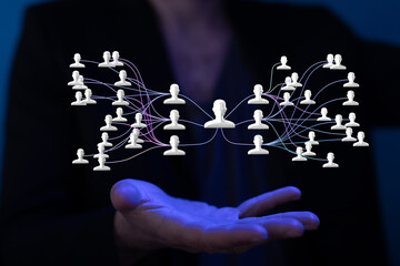 hierarchy connection team group 3d
