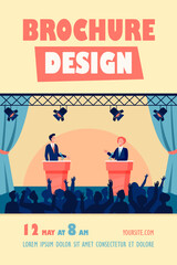 Two politicians taking part in political debates