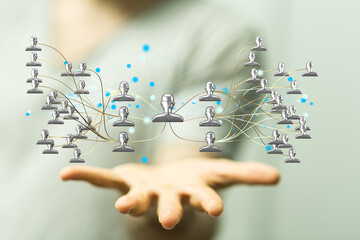 hierarchy connection team group 3d