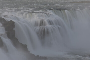 Iconic Gullfoss waterfall in Iceland
