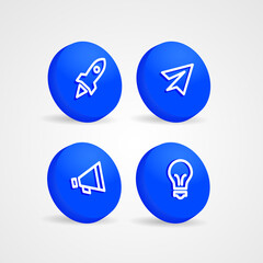 Set of 3d round infographic design vector