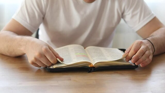 Sunday man  readings bible, a christian man reading the bible.
