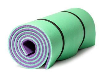 Yoga mat isolated on white background © Pixel-Shot