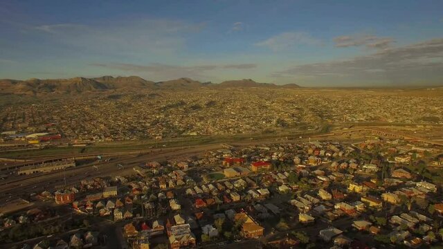 El Paso, Drone View, Amazing Landscape, Downtown, Texas