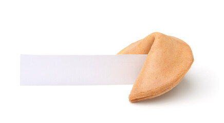 Fortune cookies with blank piece of paper