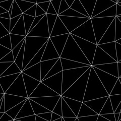 Vector seamless background. Triangulation. Polygonal mesh. Spider mesh. Loop texture.