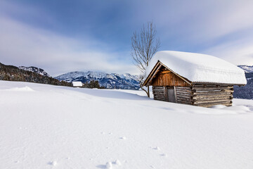 Allg&auml;u - Stadel - Winter - Alpen - Sonthofen
