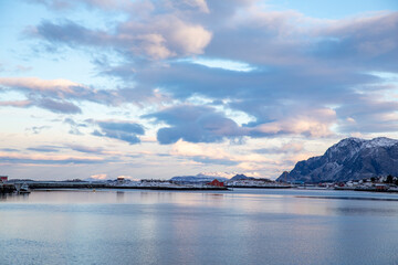 Great winter weather in Brnøøysund town,Helgeland,Nordland county,Norway,scandinavia,Europe