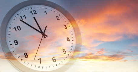 Clock in sky
