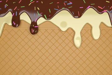 3d Rendering Cacao Ice Cream