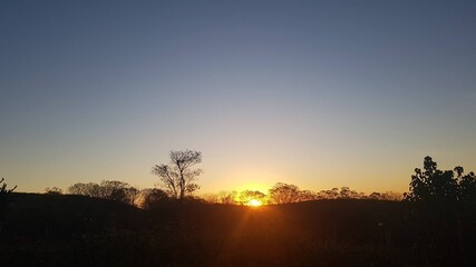 sunset in the mountains