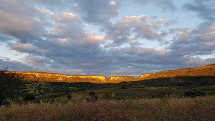 sunset in the mountains