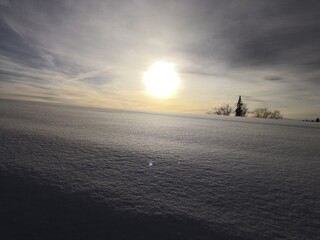 Sonnenschein im Schnee