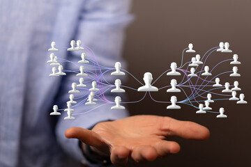 hierarchy connection team group digital