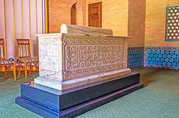 The stone grave in Qaldirghochbiy Mausoleum of Tashkent, Uzbekistan