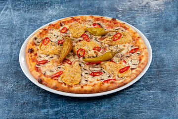 italian pizza on the white plate