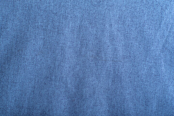 Blue denim seamless fabric. Cotton fabric texture