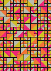Abstract Geometric Pattern generative computational art illustration