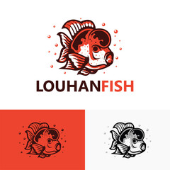 Louhan fish logo template design