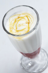 berry dessert with coconut milk