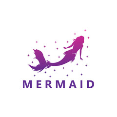 Mermaid logo template design vector