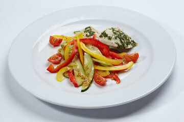 chicken with vegetables and sauce
