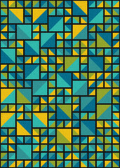 Abstract Geometric Pattern generative computational art illustration