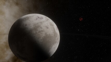 Fototapeta premium Planets and galaxy, science fiction wallpaper. Beauty of deep space. Billions of galaxy in the universe Cosmic art background 3d render 