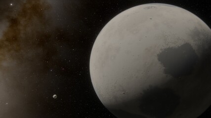 Obraz premium Planets and galaxy, science fiction wallpaper. Beauty of deep space. Billions of galaxy in the universe Cosmic art background 3d render 