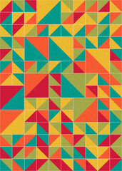 Fototapeta premium Abstract Geometric Pattern generative computational art illustration