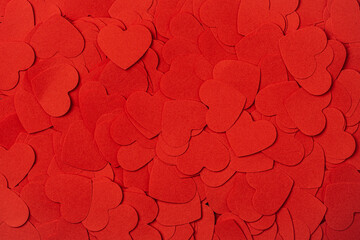 Full frame background of heart shapes. Valentines Day background.