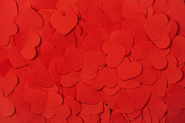 Full frame background of heart shapes. Valentines Day background.