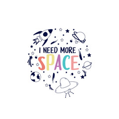 rocket planet universe earth shine pretty color text polka star sky moon world cosmos sky circle tee illustration art vector slogan