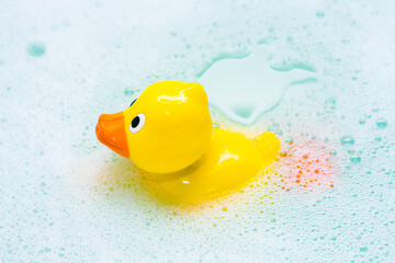 Rubber duck with bubbles